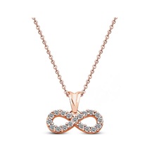 Kuyumcudukkani Beyaz Zirkon Taşlı Sonsuzluk Kolye -20270-r-w Rose Gold
