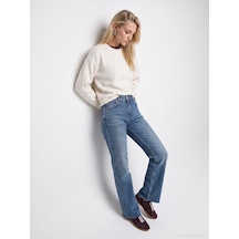 Dilvin 72380 %100 Pamuk Flare Jean Kırmızı