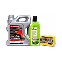 Petrol Ofisi Maxima XT 10W-40 Motor Yağı 4 L + Oto Şampuan 1000 ML + Yıkama Süngeri