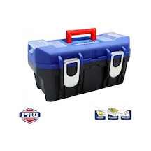 Workpro 19'' Metal Kilitli Plastik Takım Çantası, Abs Malzeme, 48.8x26.5x24.5 Cm, 15 Kg Taşıma Kapasiteli, 2 Şeffaf Bölmeli