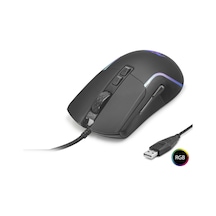Büro Ev Ofis Bilgisayarı İçin Siyah 1200-2400dpı Rgb Optik Gaming Oyuncu Mouse -