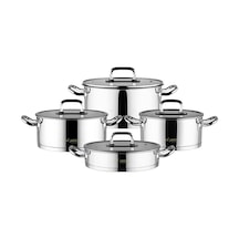 Aryıldız Vogue Cam Kapak 8 Parça Tencere Seti