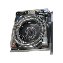 İlhan 360 Lüx Duş Hortumu 150+20 Cm Full Çelik Örgülü Gri