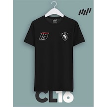 Charles Leclerc 16 Chrome Series T-shirt Siyah