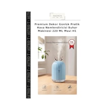 Premium Dekor Günlük Pratik Hava Nemlendiricisi Buhar Makinesi 220 Ml Mavi H1