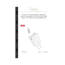 Premium Yedek Adaptör Batarya Yenile Taşınabilir Güç Ce31 Eu 30w Type-c Ve Usb Hızlı Şarj Adaptörü