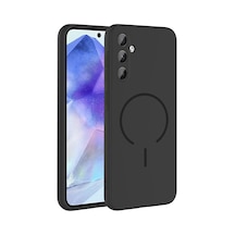 Zore Galaxy A55 Kılıf M-safe Şarj Özellikli Zore Meta Kapak - Siyah