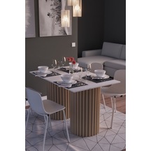 Bodrum Yemek Masası Porselen Mermer Dezgah