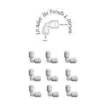 10 Adet Su Arıtma Filtre Bağlantı L Dirsek 1/4-6 Mm Quick Bağlantı