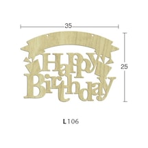 Ahşap Happy Brithday Duvar Ve Kapı Panosu L106