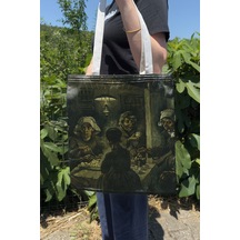 Zipzap Van Gogh V1 Çift Taraflı Yazlık Kışlık Kanvas Baskı Bez Çanta