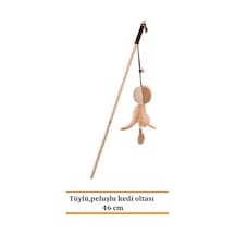 Eastland - 799 - Tüylü Ve Peluşlu Kedi Oltası - Aconcept - 46 Cm