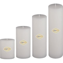 Small 4 Lü Set Mum Çap 7 Cm Beyaz Beyaz