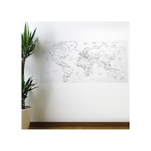 Yazılabilir Dünya Haritası Manyetik Duvar Stickerı 110 X 56 Cm 1000 x 1500 CM