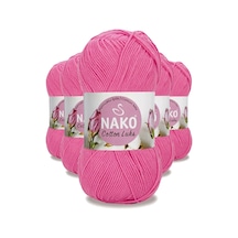 5 Adet Cotton Lüks Yelek Tunik Kazak Bluz Hırka İpi Yünü Koyu Pembe 97550