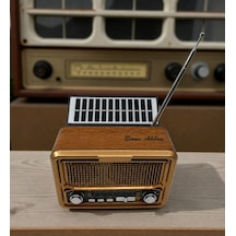 Kişiye Özel İsimli Retro Radyo Bluetooth Hoparlör Güneş Enerjili, Usb Ve Şarjlı Müzik Çalar
