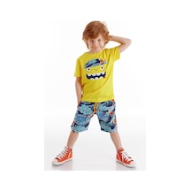 Denokids Hawai Korsan Erkek Çocuk Şort Takım Çok Renkli