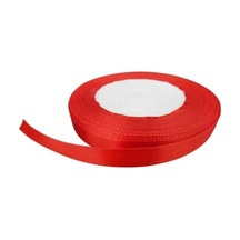 Saten Kurdele Ince 6 Mm - 10 Metre Kırmızı Kurdale