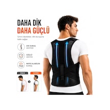 Unisex Dik Duruş Destek Korsesi, Çift Balenli Sırt Omuz Tamamlayıcı Postür Korsesi, Ayarlanabilir Cırtlı - Elilo