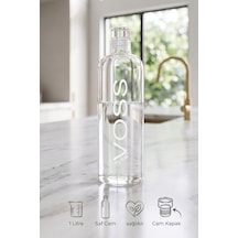Voss My Bottle Sızdırmaz Cam Su Matarası 1 Litre Şeffaf