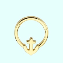 Altın Halka Piercing Çapa 14 Ayar Altın