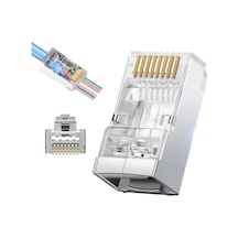 Powermaster Pm-25748 Ez Plug Yeni Nesil 8 Pin Açık Uçlu Rj45 Soket 8p/8c 100 Lük Paket