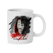 La Casa De Papel Tasarımlı Kupa Beyaz