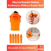 Özel Seri Pratik Baş Parmak Koruyucu Eldiven Meyve Kesme Sebze Ayıklayıcı Silikon Aparat Kadın Set