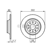 Bosch Fren Diski Arka 9D 302Mm A6 3.0 Quattro 04
