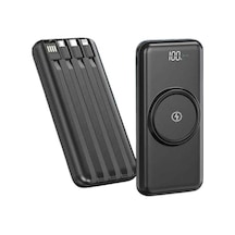 Kablosuz - 59 - Çoklu Şarj Girişli 10.000 Mah Kablolu - Nazblsmm - Powerbank Tnabilir Açık