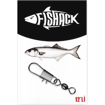 Fishack Paslanmaz Klipsli Fırdöndü Füme No: 9 12'li 13434198