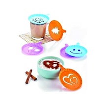 Renkli Kahve Süsleme Şablonları - 4lü Magic Süsleme Şablonu Çok Renkli
