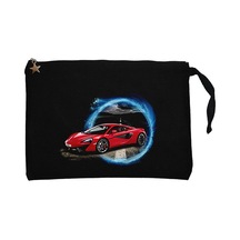 Asphalt 9 Legends 3D Car Siyah Clutch Astarlı Cüzdan / El Çantası Siyah