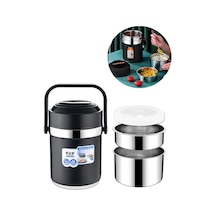 304 Çelik Gri 1600 Ml Vakum Yemek Mama Saklama Termosu Cin597 Gri