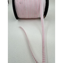1 Cm Çizgili Puntalı Şerit-5 Metre- Pembe