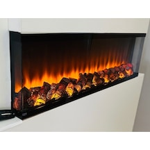Esha Home Elektrikli Dekoratif Yapay Şömine Bluetooht Sabit Çıtırtı 100x35 X21 Cm