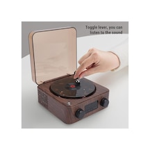 Retro Pikap Tasarımlı Bluetooth Hoparlör Dijital Saatli & Led Işıklı & Gece Lambası Kahverengi - 869106070
