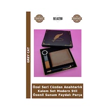 Grey Cat Özel Seri Cüzdan Anahtarlık Kalem Set Modern Stil Özenli Sunum Faydalı Parça Çok Renkli