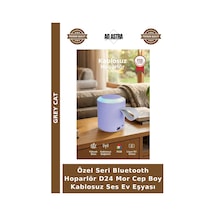 Özel Seri Bluetooth Hoparlör D24 Mor Cep Boy Kablosuz Ses Ev Eşyası