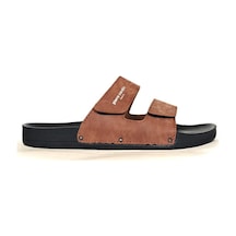 Pierre Cardin Erkek Çift Kemerli Cırtlı Terlik Taba Pc-7039-7019 Taba