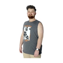 Mode Xl Büyük Beden T-Shirt Kolsuz Manhattan Beach 22161 Antramelanj 001
