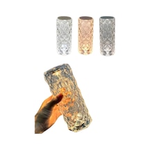 Yeni Nesil Modern Kristal Masa Ve Gece Lambası Dokunmatik Renk Değiştirebilen Beyaz