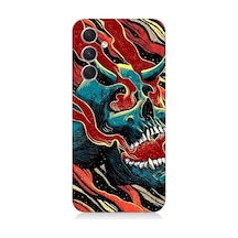 Samsung Galaxy A34 Uyumlu Devil Skull Şeytan Kafatası Desenli Silikon Kılıf