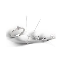 Kuyumcudükkani Tektaş Mini Set -24028-w-w 17 Beyaz