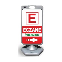 Eczane Pharmacy Reklam Ve Yönlendirme Uyari Dubasi A Tabela Gri