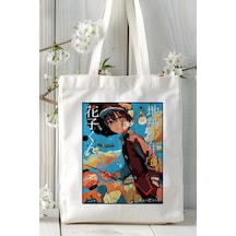 Art Hediye Jibaku Shounen Hanako-kun Baskılı Bez Omuz Çantası Kişiye Özel Model 6 Çok Renkli