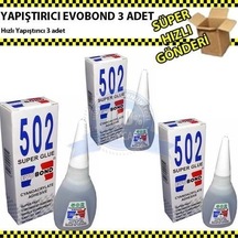Hızlı Yapıştırıcı Evobond 502 3  Lü