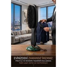 Zenvac Siyah Ahşap Elbise Fırçası - Premium Deri İpli Pantolon Ve Ceket Bakımı 722944 Zenvac29