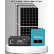 6.2kw Hazır Solar Paket 48v Mppt Akıllı İnverter Off-grid Sistem