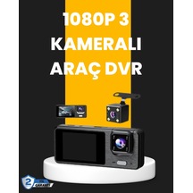 Mey İthalat Çok Açılı Araç İçi Dvr Ön İç Arka Kamera, Döngü Video Kaydı